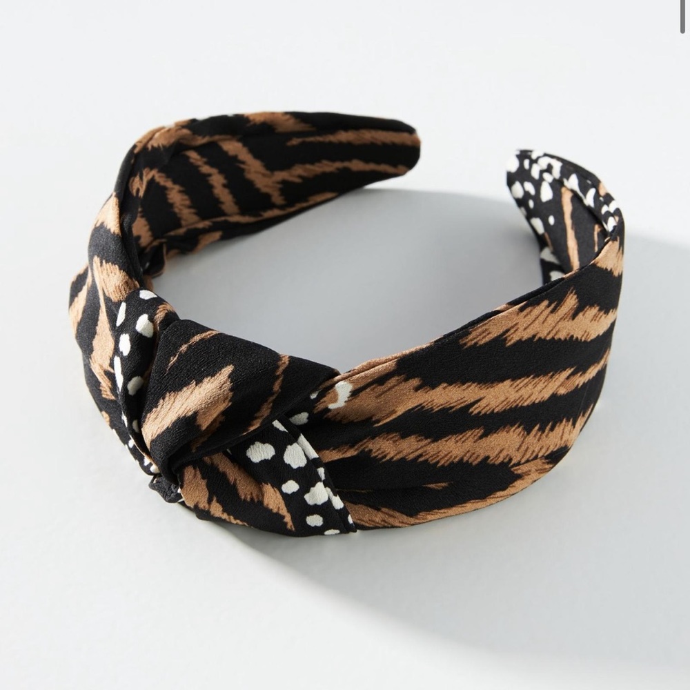 Anthropologie Animal-Printed Knotted Headband